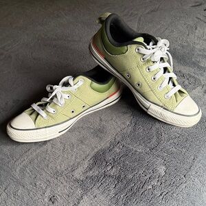 Converse Olive Green Sneakers with White Accents